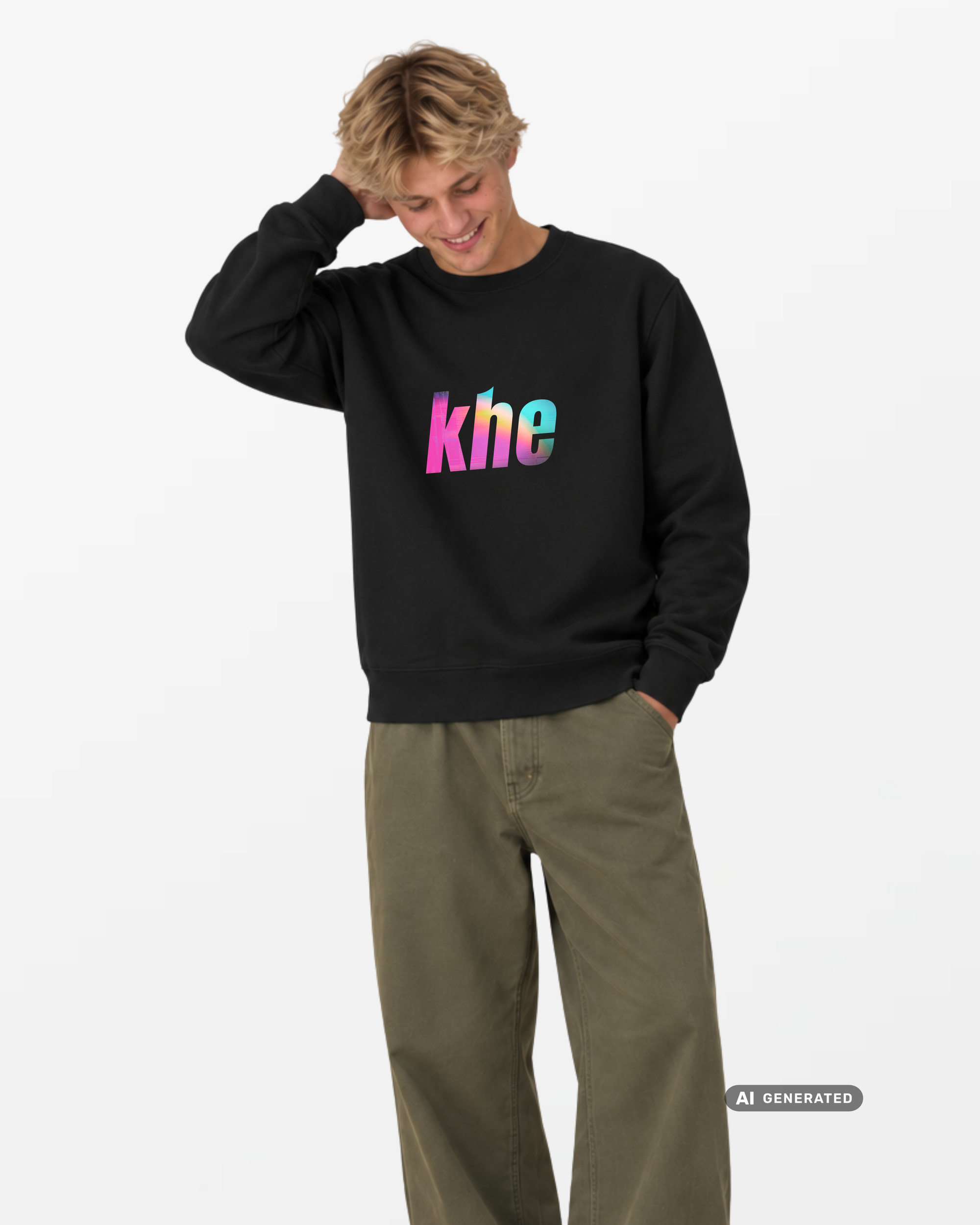 kheSweat M, „Neon Pink“, medium fit, aus recycelter Baumwolle und Bio-Baumwolle