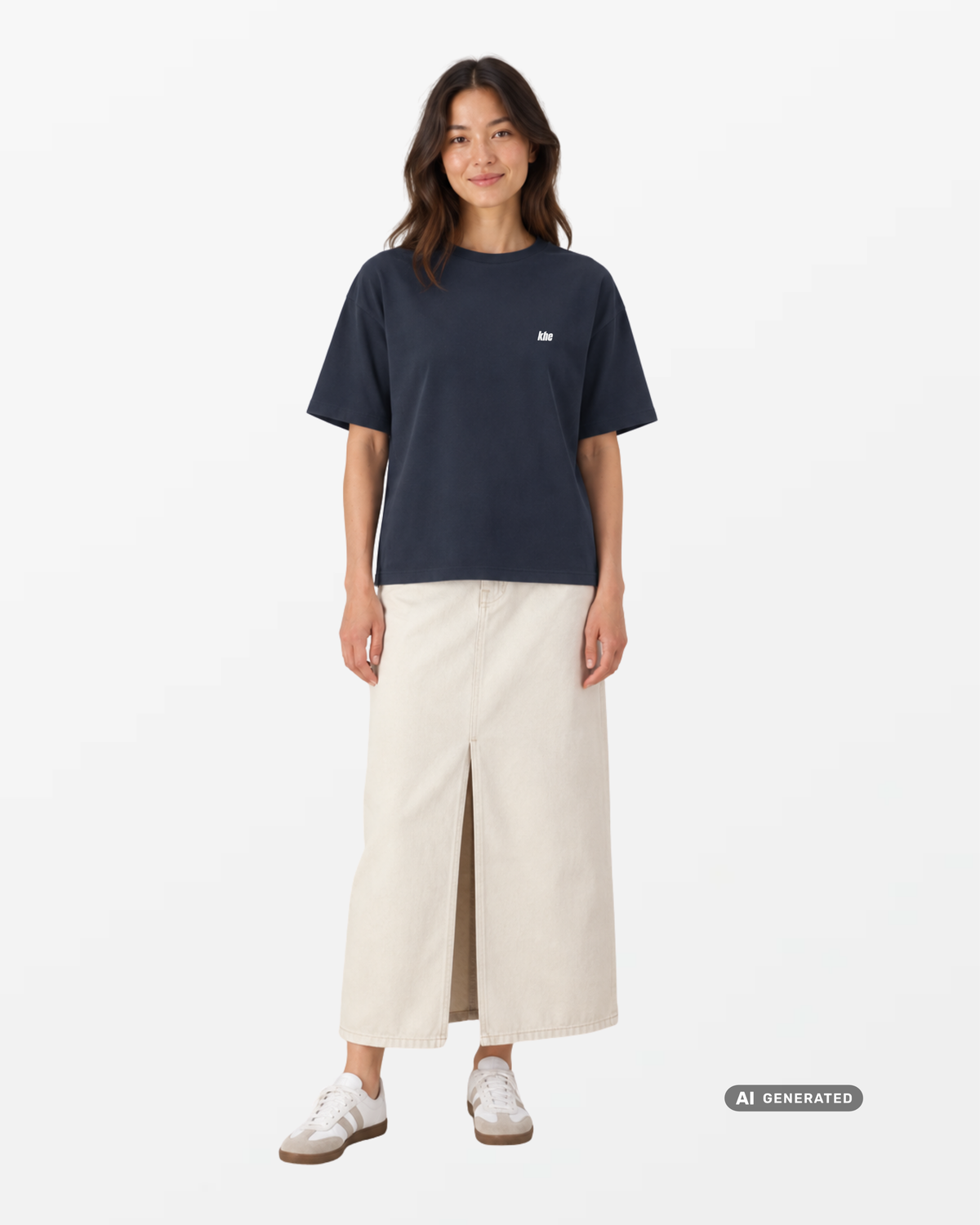 kheTee Women comfort, „Logo Essentials“, relaxed fit,  T-Shirt aus Bio Baumwolle und TENCEL™ Modal