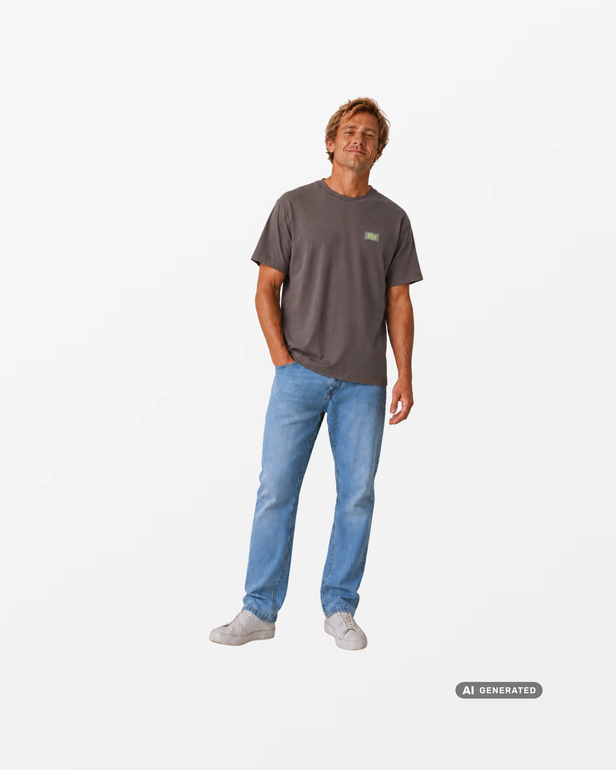 kheTee Unisex, 215g, "Letterbox", boxy fit, T-Shirt aus regenerativer Baumwolle