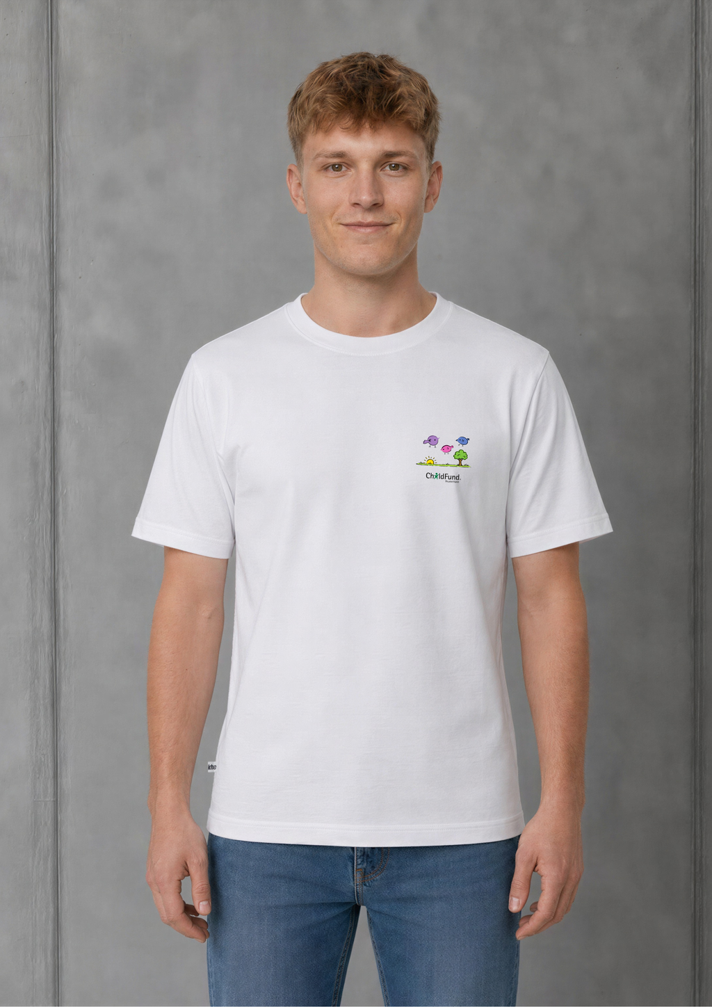 khe T-Shirt mit Chidfund Grafik