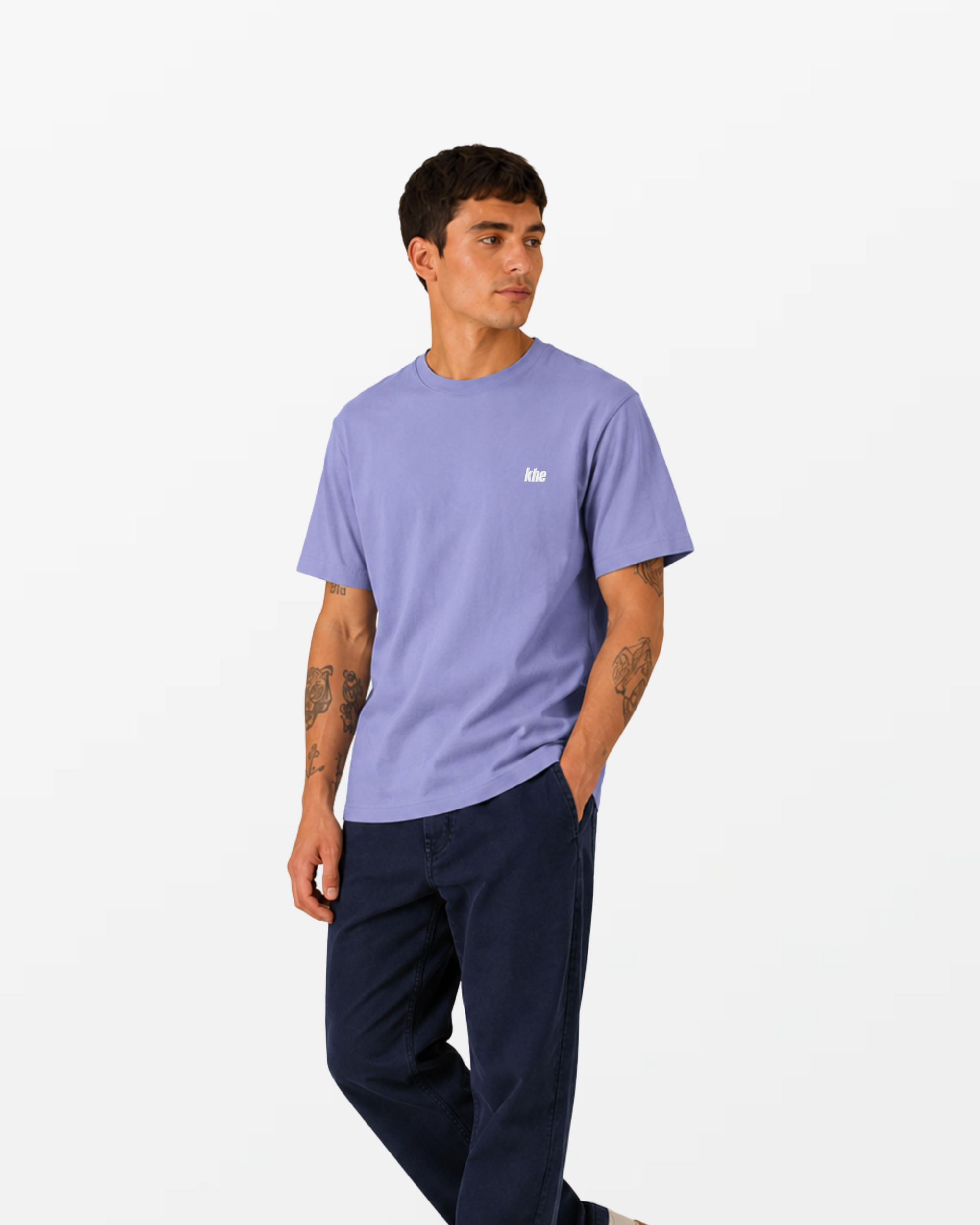 kheTee Unisex, 215g, „Logo Essentials“, relaxed fit, T-Shirt aus Bio-Baumwolle