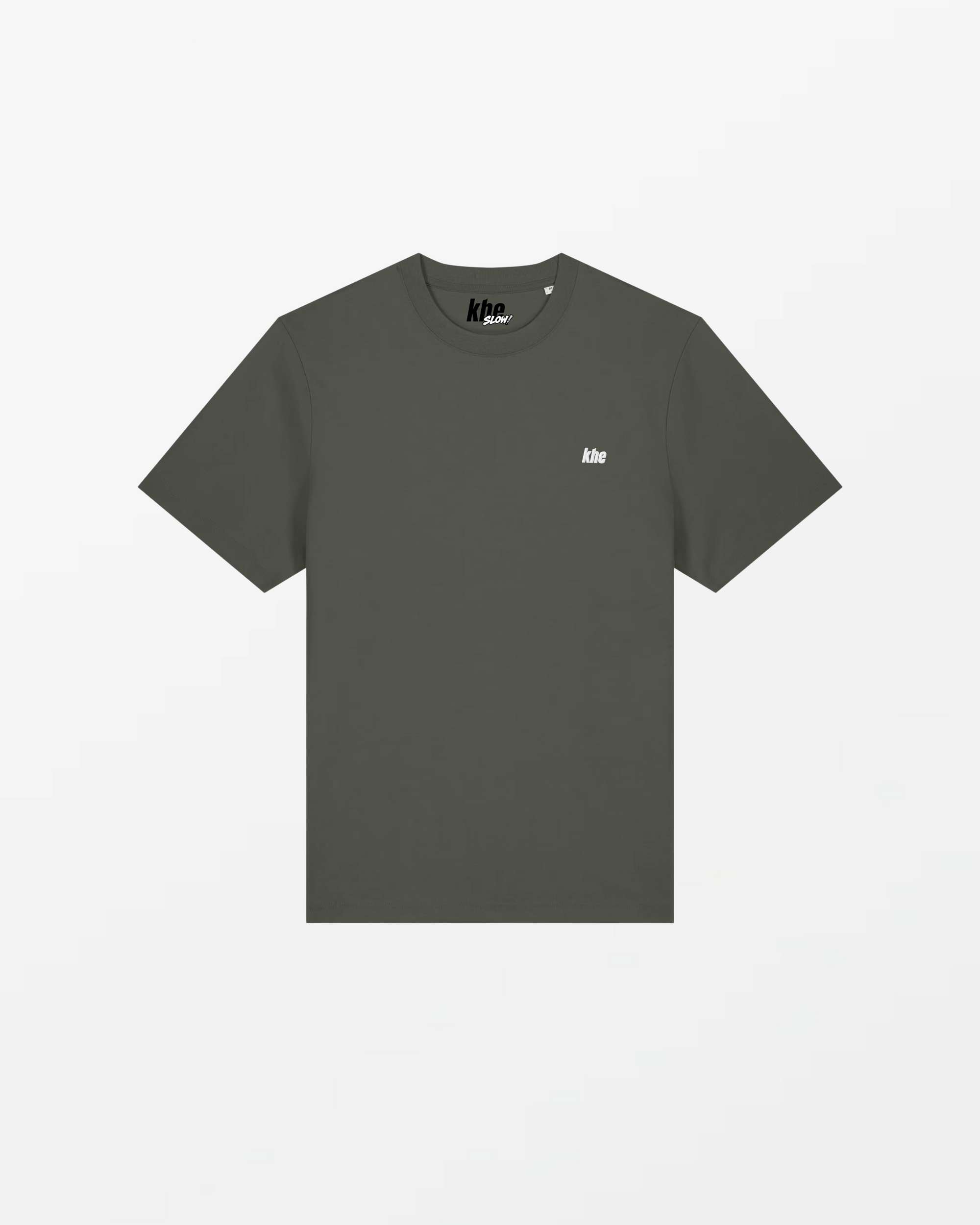 kheTee Unisex, 215g, „Logo Essentials“, relaxed fit, T-Shirt aus Bio-Baumwolle