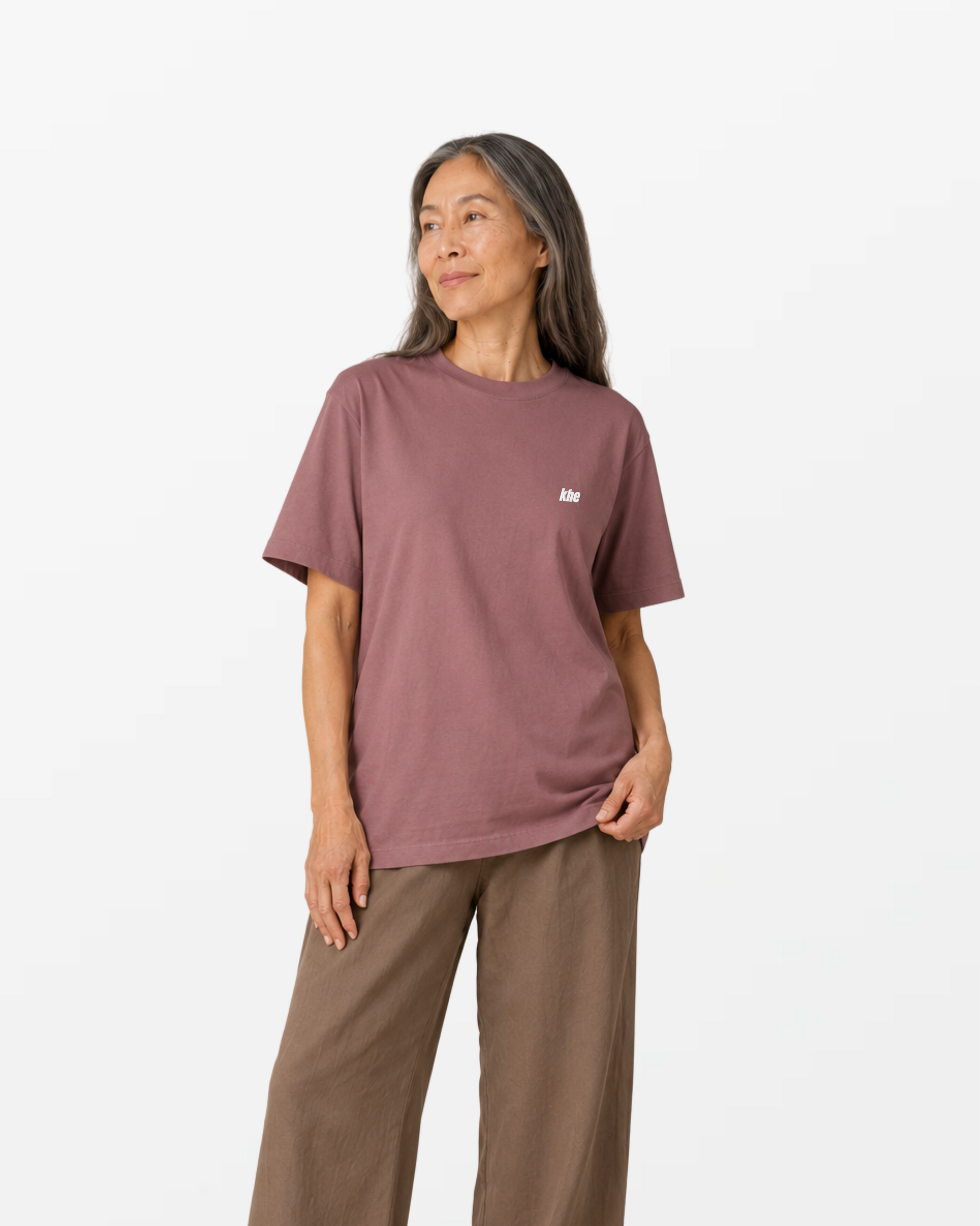 kheTee Unisex, 240g, „Logo Essentials“, relaxed fit, T-Shirt aus Bio-Baumwolle