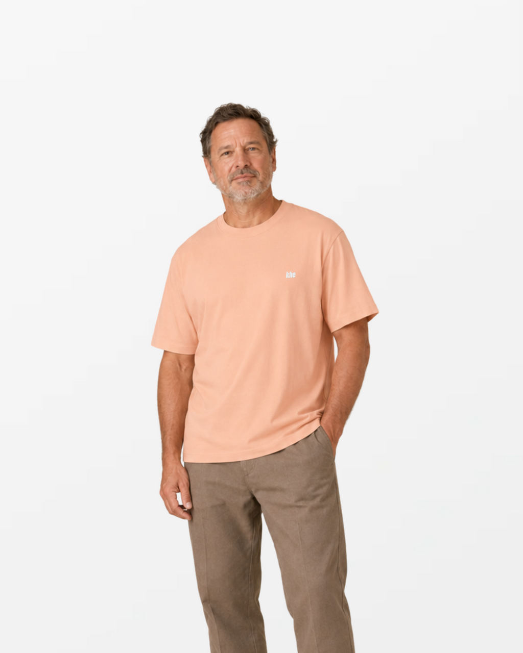 kheTee Unisex, 240g, „Logo Essentials“, relaxed fit, T-Shirt aus Bio-Baumwolle