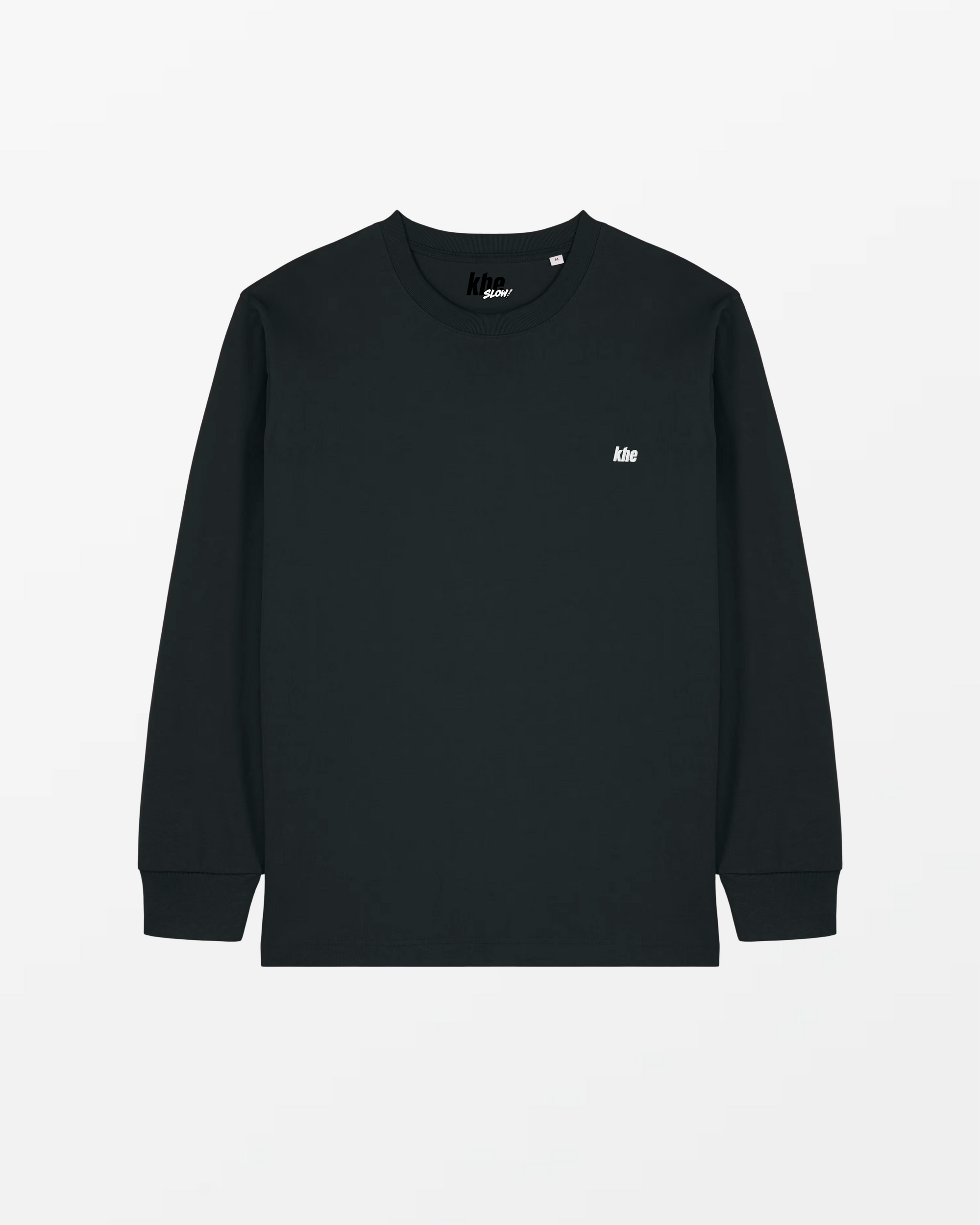 kheTee Unisex LS, 240g, „Logo Essentials“, relaxed fit, T-Shirt aus Bio-Baumwolle