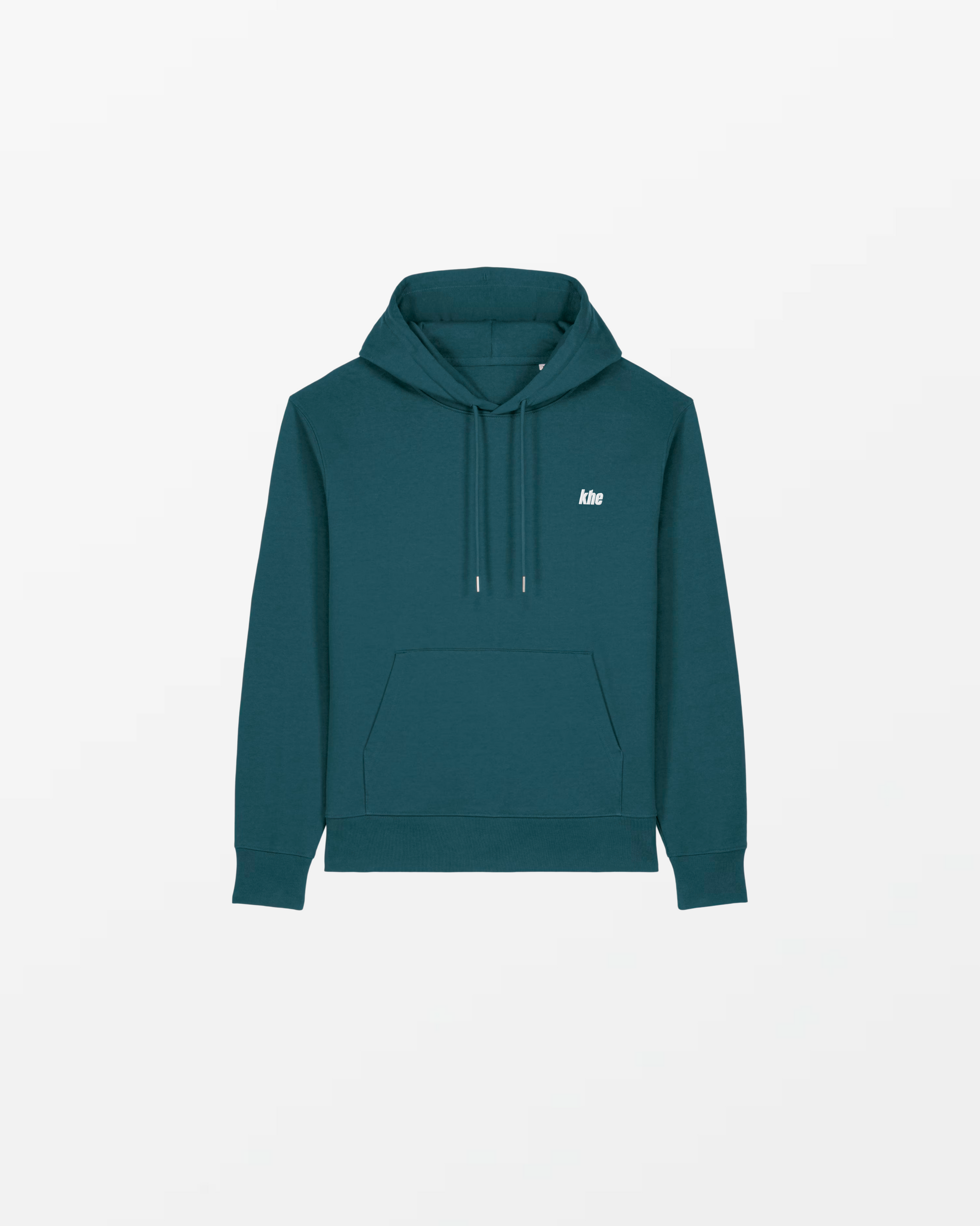 kheHood Unisex, „Logo Essentials“, medium fit, Hoodie aus recycelter und Bio-Baumwolle
