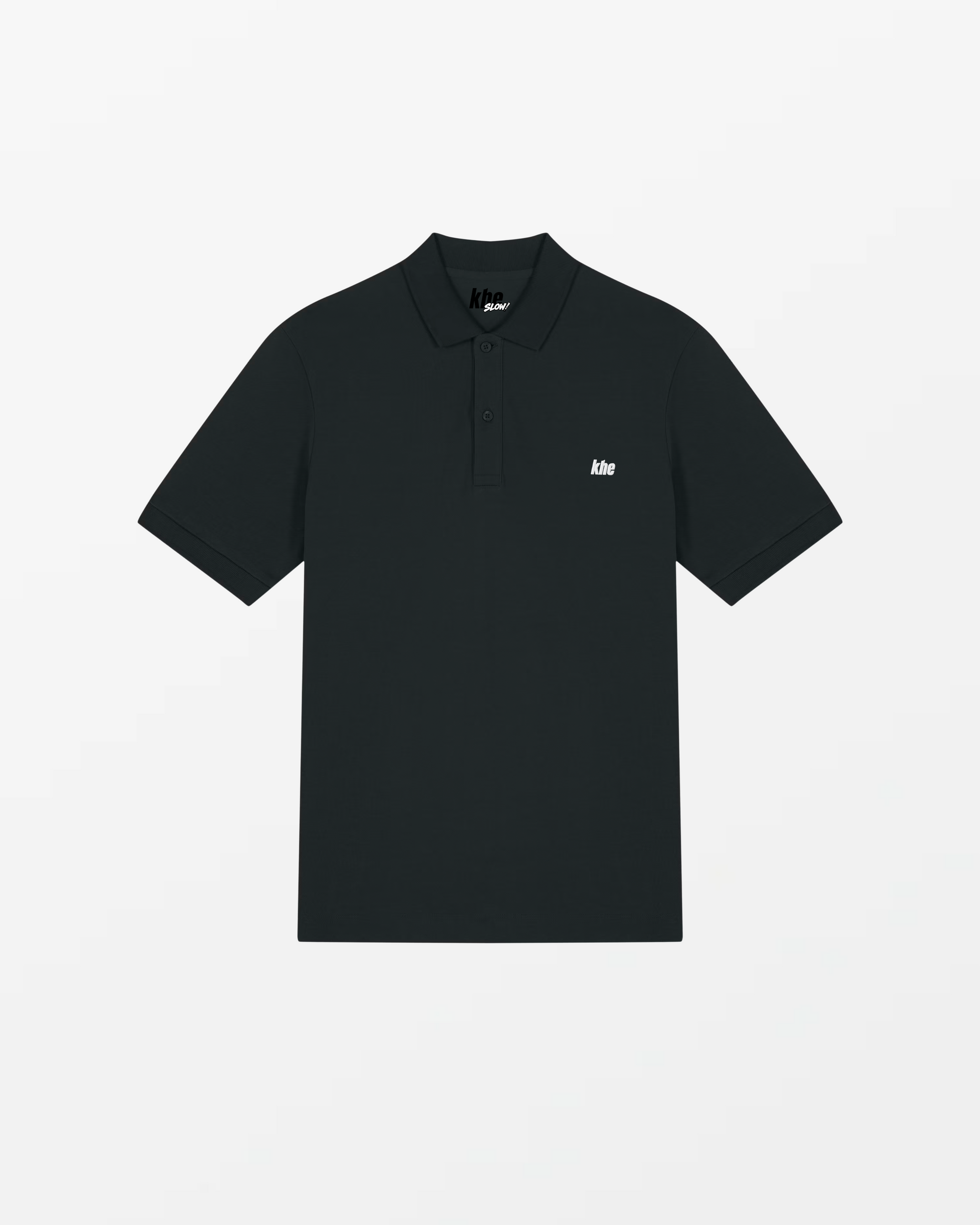 khePolo Unisex, „Logo Essentials“, medium fit, Polo aus  Bio-Baumwolle