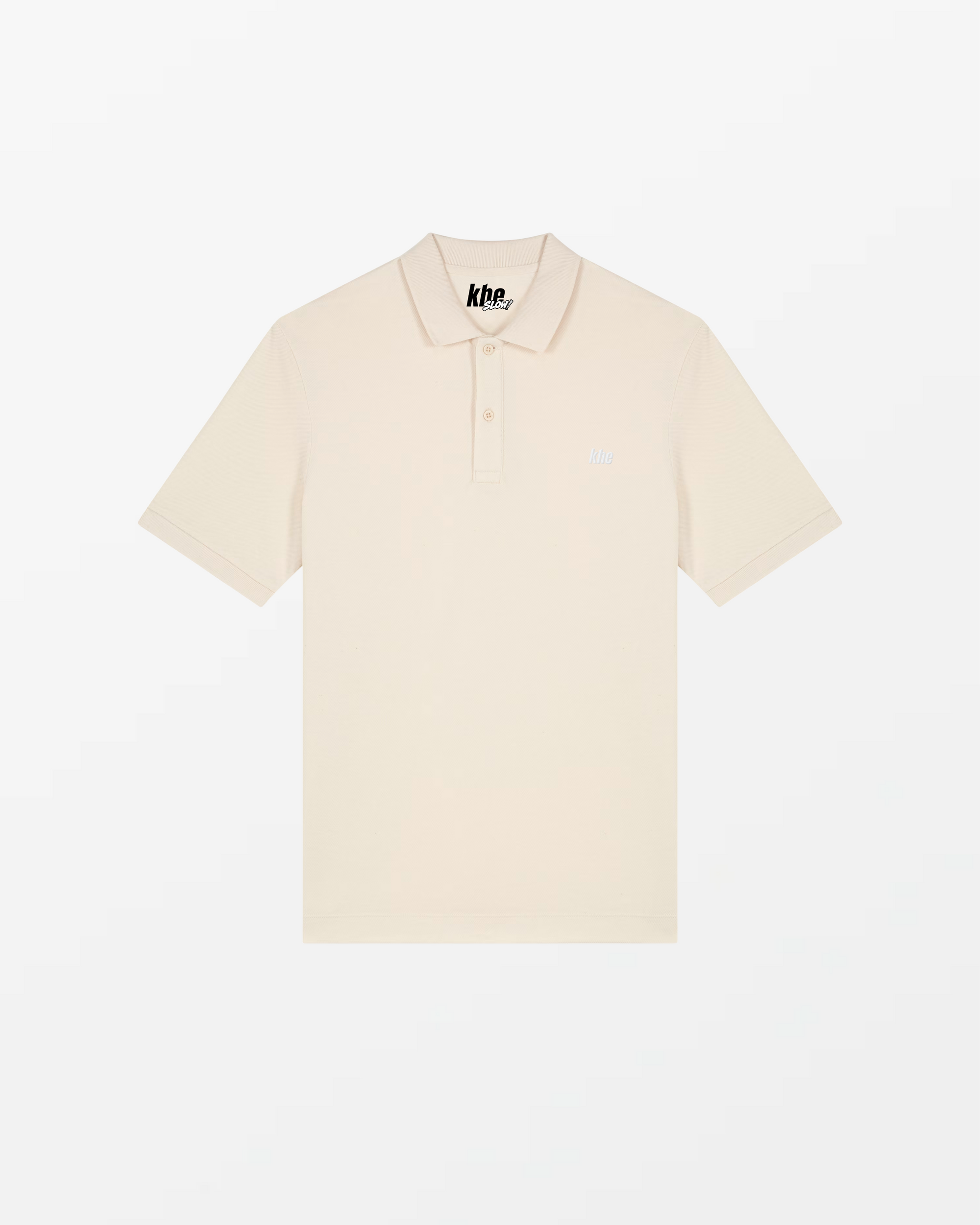 khePolo Unisex, „Logo Essentials“, medium fit, Polo aus  Bio-Baumwolle