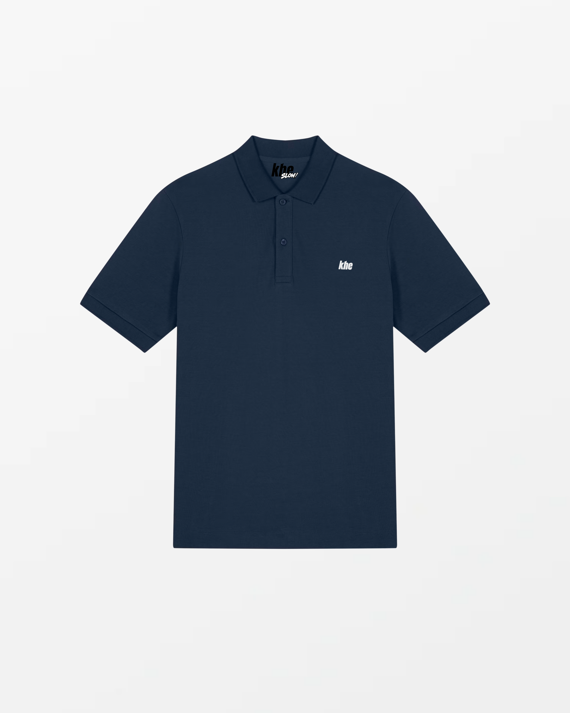 khePolo Unisex, „Logo Essentials“, medium fit, Polo aus  Bio-Baumwolle
