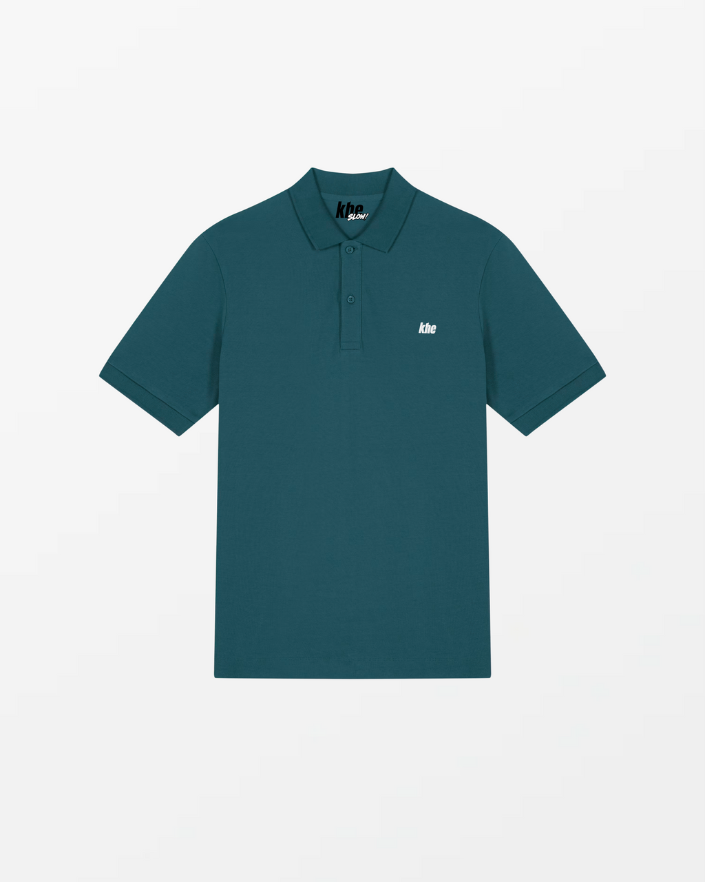 khePolo Unisex, „Logo Essentials“, medium fit, Polo aus  Bio-Baumwolle
