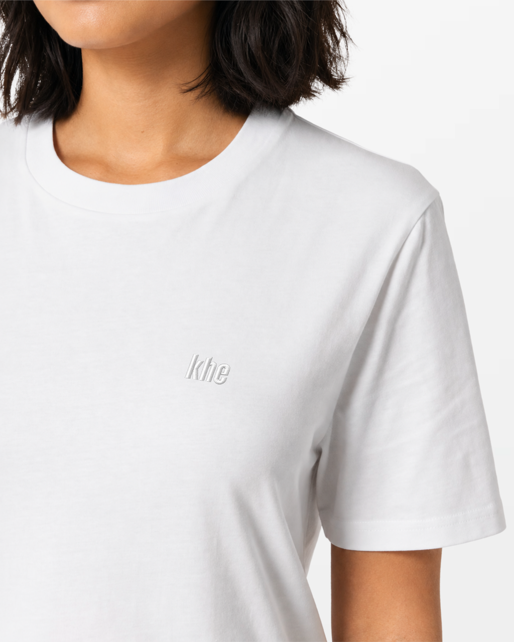 kheTee Unisex, 180g, „Logo Essentials“, regular fit, T-Shirt aus Bio-Baumwolle