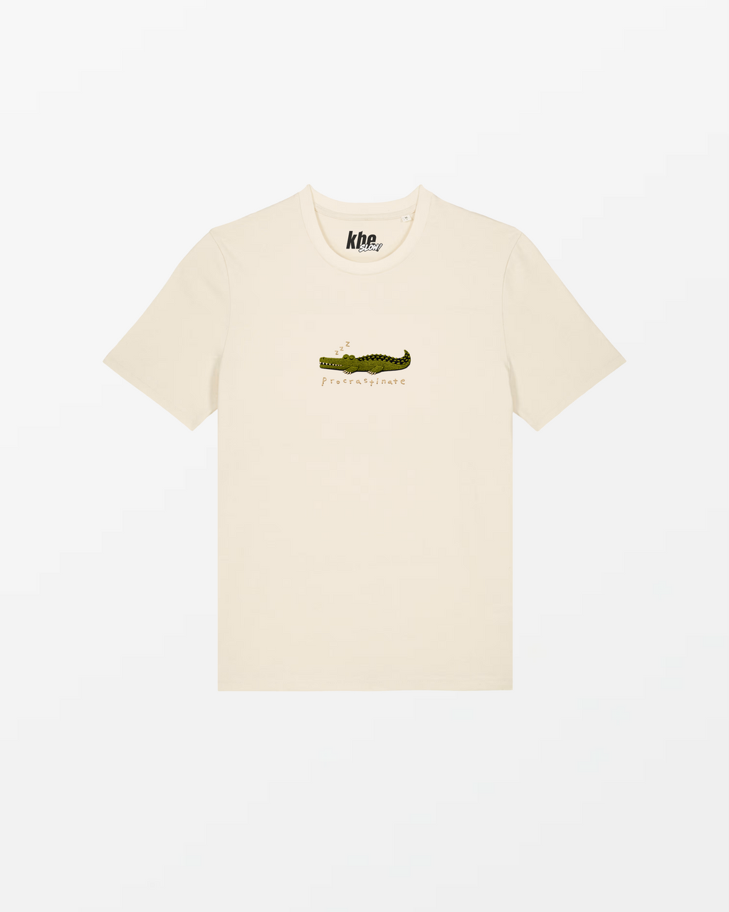 kheTee Unisex, 215g, „Procrastinate“, relaxed fit, aus Bio-Baumwolle