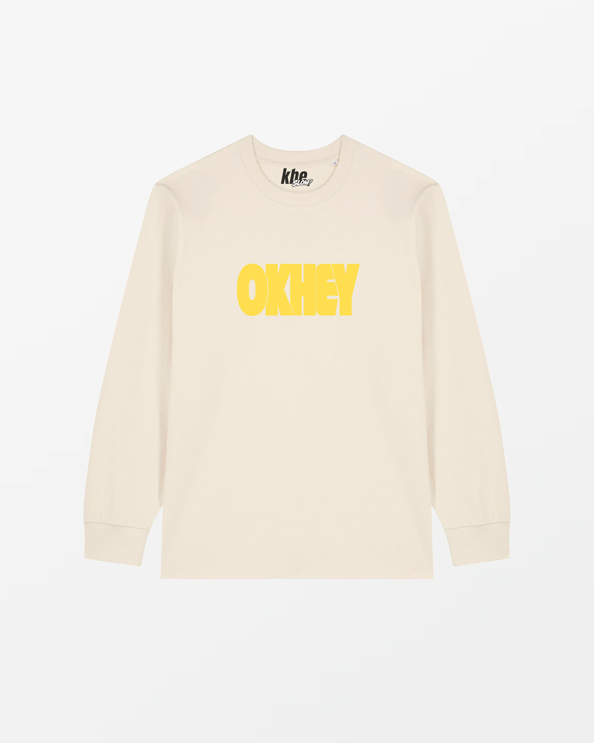 kheTee Unisex LS, 240g, „Okhey“, relaxed fit, aus Bio-Baumwolle