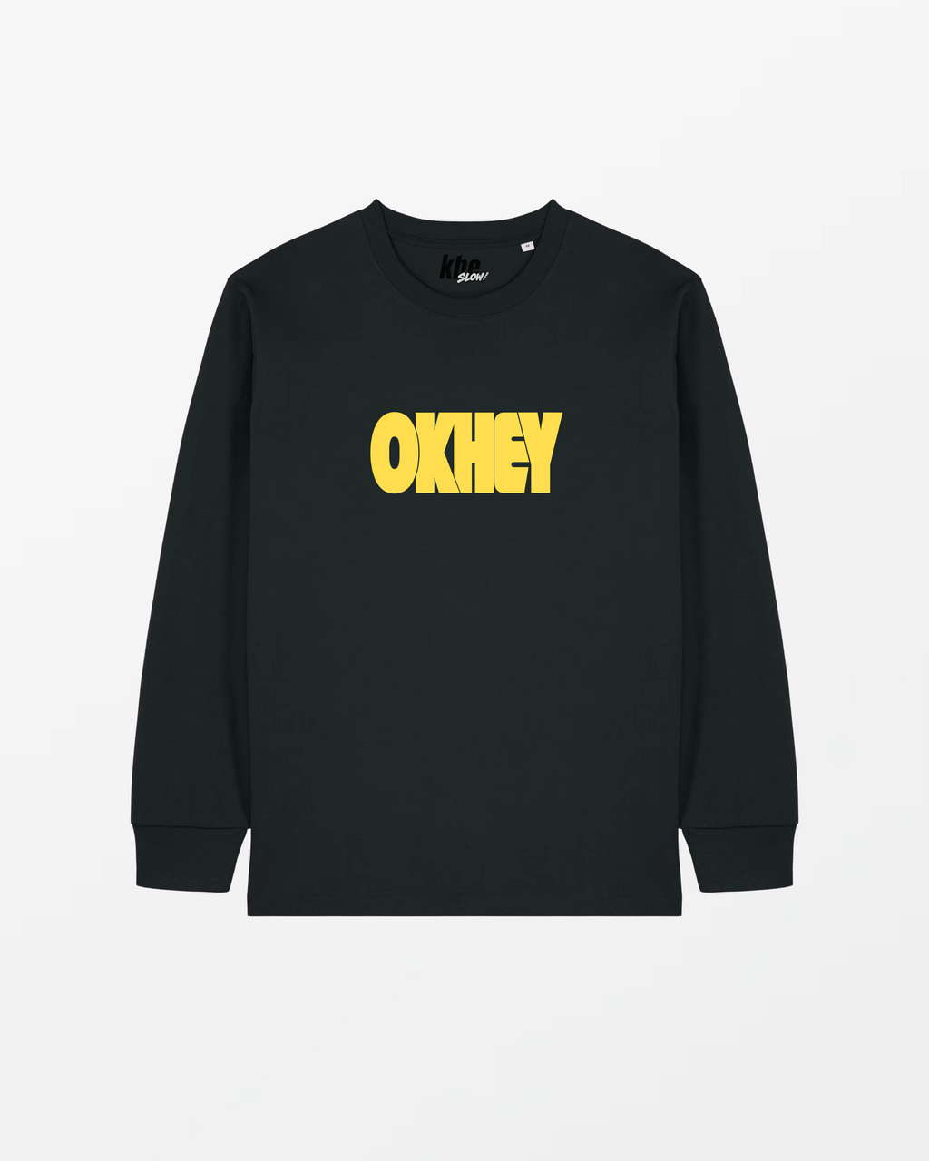 kheTee Unisex LS, 240g, „Okhey“, relaxed fit, aus Bio-Baumwolle