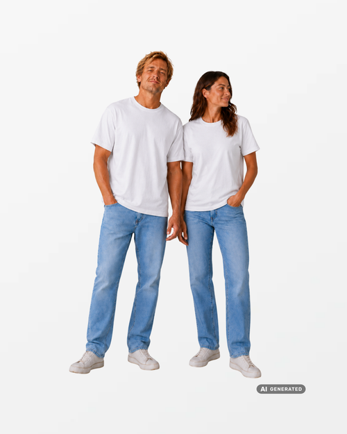 kheTee Unisex, boxy fit, T-Shirt aus regenerativer Baumwolle
