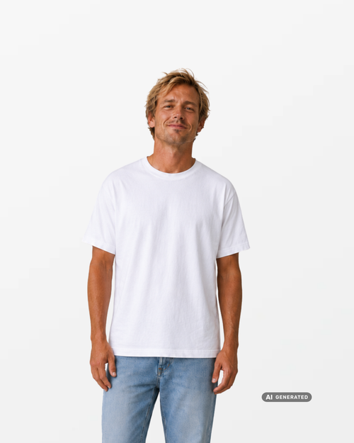 kheTee Unisex, boxy fit, T-Shirt aus regenerativer Baumwolle