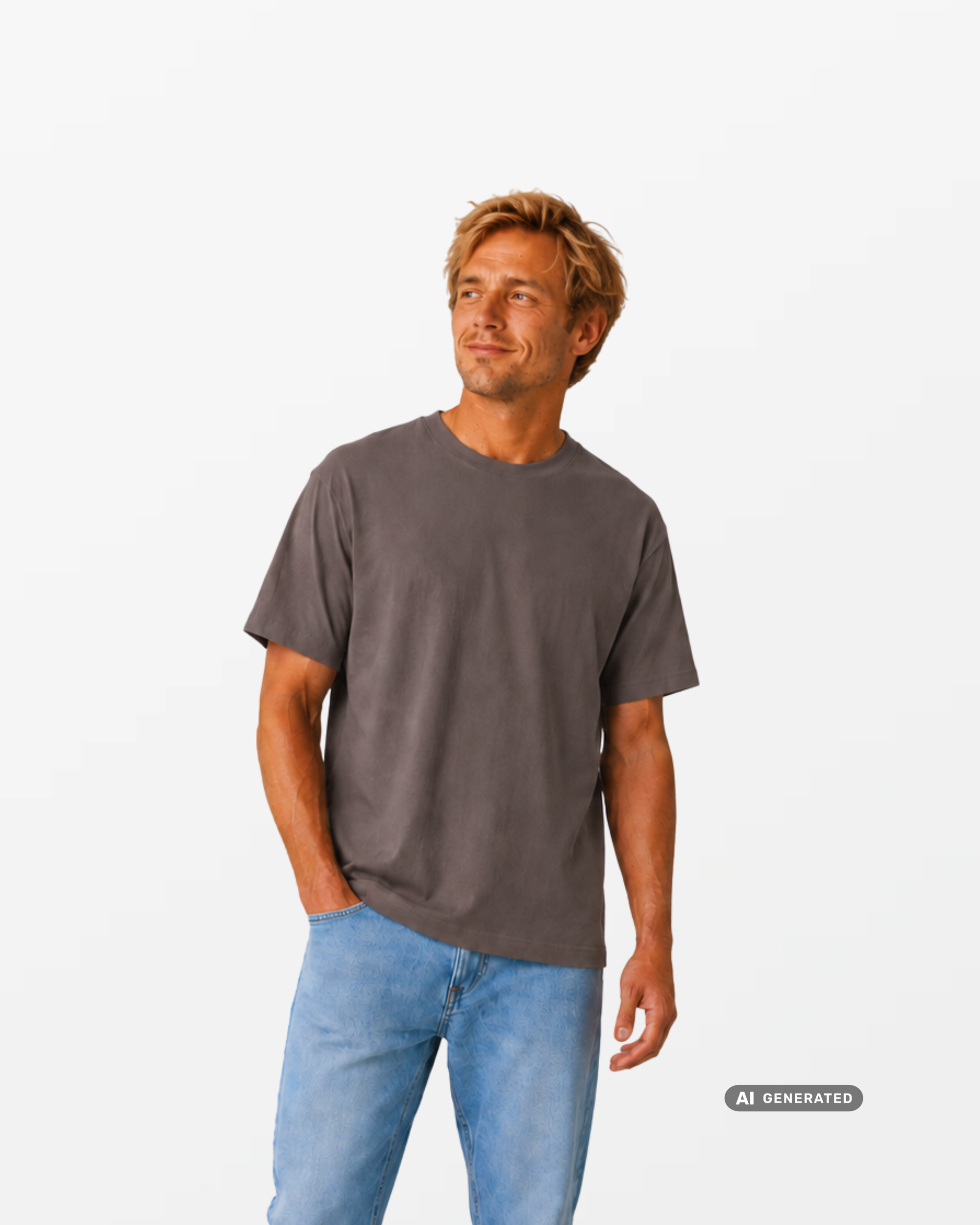 kheTee Unisex, boxy fit, T-Shirt aus regenerativer Baumwolle