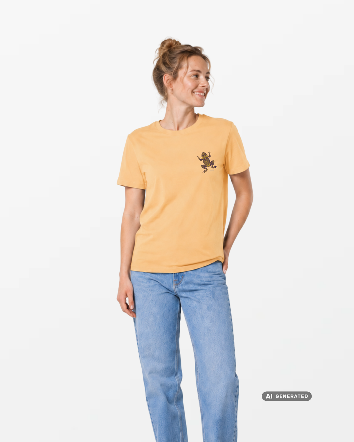 kheTee Unisex, 180g, „Frog“, regular fit, aus Bio-Baumwolle