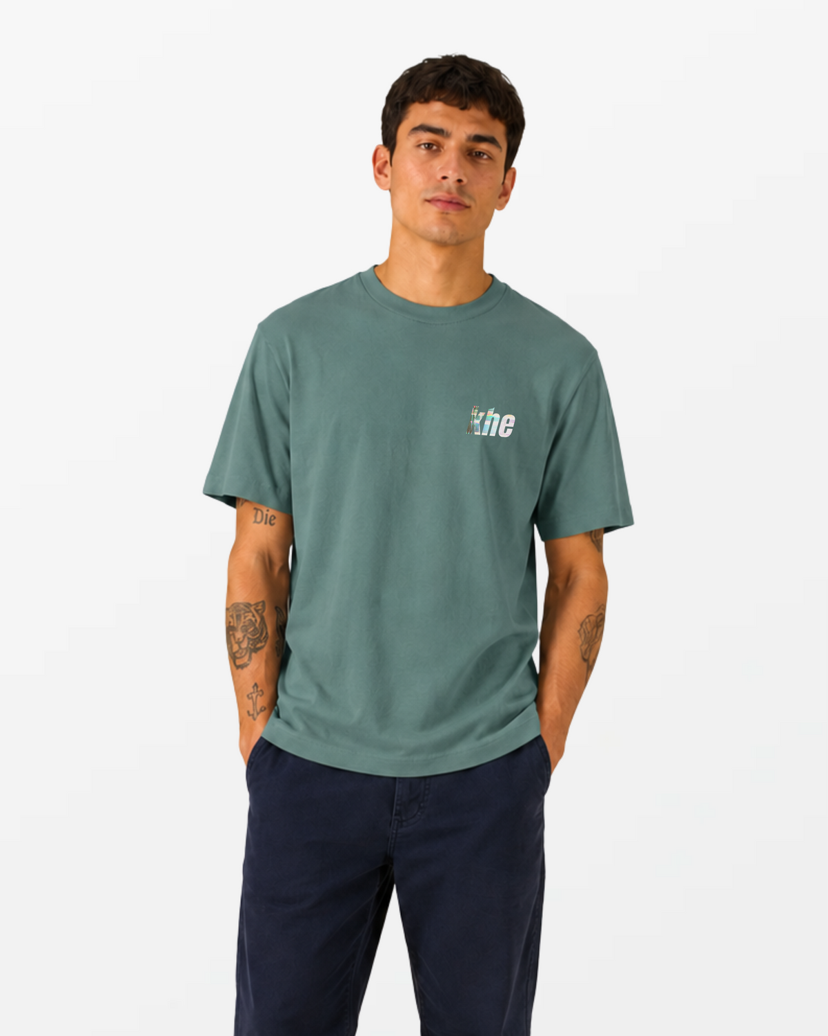 kheTee Unisex, 215g, „TV Glitch“, relaxed fit, aus Bio-Baumwolle